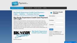 Big Sandy Superstore Credit Card Payment - Login - Address ...