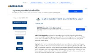 Big Sky Western Bank Online Banking Login | Bank Login