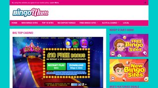 Big Top Casino Review | You Have a £10 FREE Balance Here!