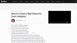How to Create a Big Vision for Your company - Forbes