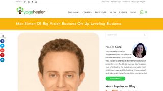 Max Simon of Big Vision Business on up-leveling business - Yogahealer