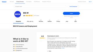 BIG W Careers and Employment | Indeed.com