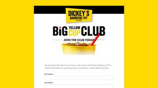 Big Yellow Cup Club - Dickey's Barbecue Pit