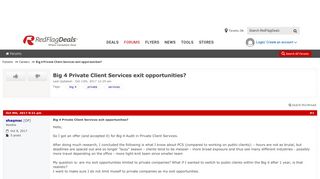 Big 4 Private Client Services exit opportunities? - RedFlagDeals ...