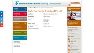 BigAir Community Broadband Pty Ltd - TIO