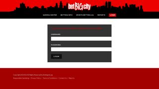 Bet Big City | Login Error