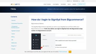 How do I login to Signifyd from Bigcommerce? | Signifyd