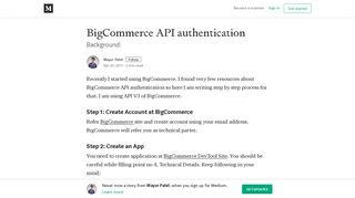 BigCommerce API authentication – Mayur Patel – Medium
