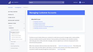 Managing Customer Accounts - Bigcommerce Support