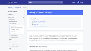 Finding Your Web Address - Bigcommerce Support