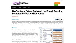 BigContacts Offers Full-featured Email Solution | VerticalResponse