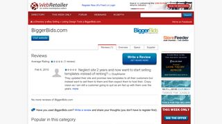 BiggerBids.com: Reviews, news, discussions, compatibility info and ...