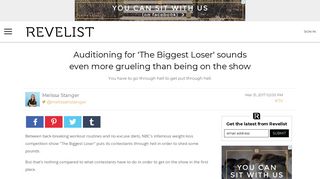 The audition process for 'The Biggest Loser' is really hard | Revelist