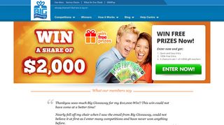 Win Online Competitions & Freebies at Big Giveaway