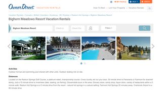 Bighorn Meadows Resort - Owner Direct Vacation Rentals