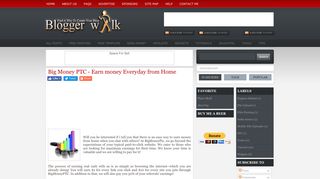 Big Money PTC - Earn money Everyday from Home | Bloggerwalk a ...