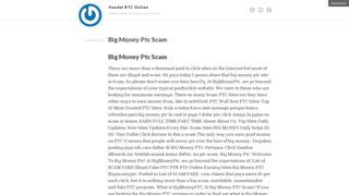 Big Money Ptc Scam « Handel BTC Online