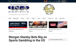 Morgan Stanley Bets Big on Sports Gambling in the US - OSGA.com