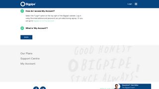 How Do I Access My Account | FAQs | Bigpipe