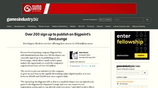 Over 200 sign up to publish on Bigpoint's DevLounge ...