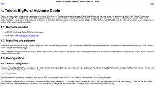 Telstra BigPond Advance Cable - Linux Users of Victoria