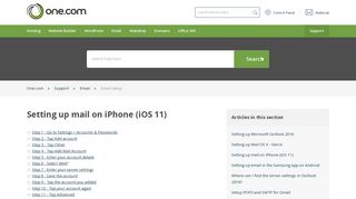 Setting up mail on iPhone (iOS 11) – Support | One.com