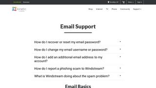 Email | Support | Windstream