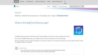Telstra - What is the BigPond Movies app? - Support