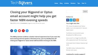 Close your Bigpond or Optus email account before you move to the NBN