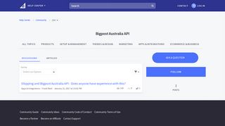 Bigpost Australia API - Bigcommerce Support