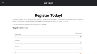 Register — Big Voice