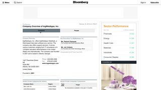 bigWebApps, Inc.: Private Company Information - Bloomberg