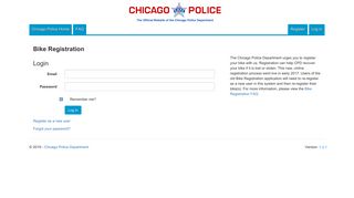 Login | Bike Registration - Chicago Police Department