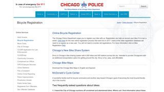 Bicycle Registration | Chicago Police Department