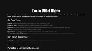 Dealer Bill Of Rights - Biker's Choice
