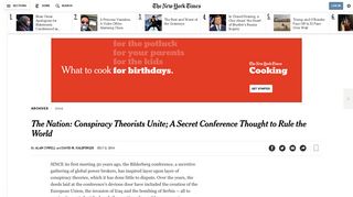 The Nation: Conspiracy Theorists Unite; A Secret Conference Thought ...