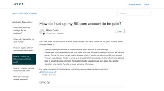 How do I set up my Bill.com account to be paid? – Jyve