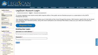 LegiScan Account Login | LegiScan