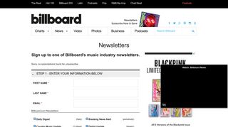 Newsletters | Billboard