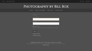 My Account - Photography by Bill Box