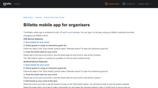 Billetto mobile app for organisers – Billetto Support