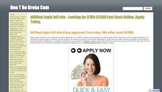 billfloat login full site - Looking for $100-$1500 Fast Cash Online ...