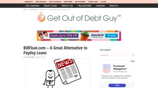 BillFloat.com - A Great Alternative to Payday Loans - Get Out of Debt Guy