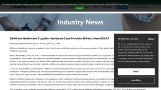 Definitive Healthcare Acquires Healthcare Data Provider Billian's ...
