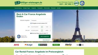 Car Rental France im Vergleich | billiger-mietwagen.de