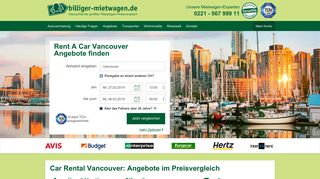 Car Rental Vancouver im Vergleich | billiger-mietwagen.de