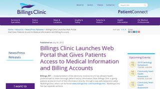 Billings Clinic Launches Web Portal that Gives Patients Access to ...