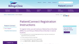 Registration Instructions - Billings Clinic