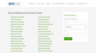 Billings Area Homes for Sale - MLS.com