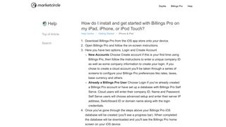 How do I install and get started with Billings Pro on my iPad, iPhone ...